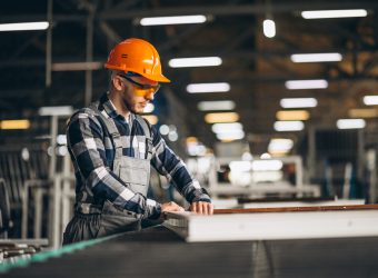 Male worker at a factory