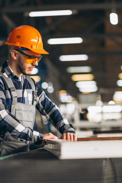 Male worker at a factory